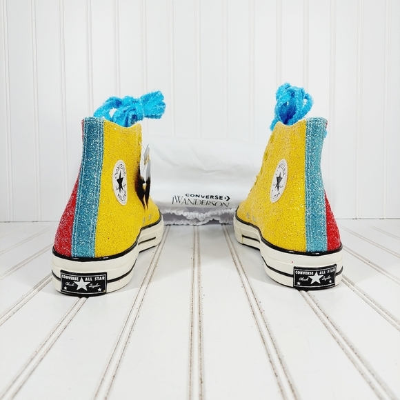 Converse Red Glitter High-Top Sneakers - Picture 6 of 12